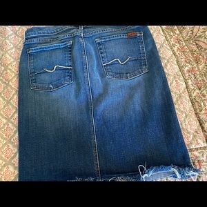 7 for all Mankind Jean skirt